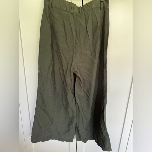 Who What Wear Olive Green Wide Leg Gaucho Pants Size 4 - Picture 3 of 8